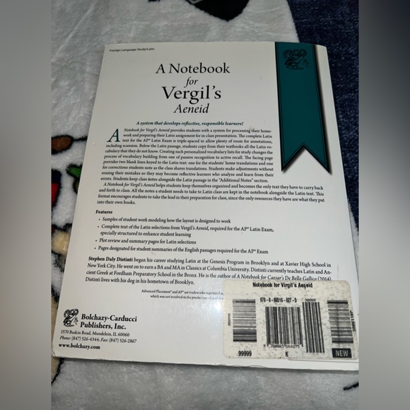 A Notebook for Vergil’s Aeneid Paperback Textbook. 2015 ISBN 978-0-86516-827-5 - Picture 2 of 5